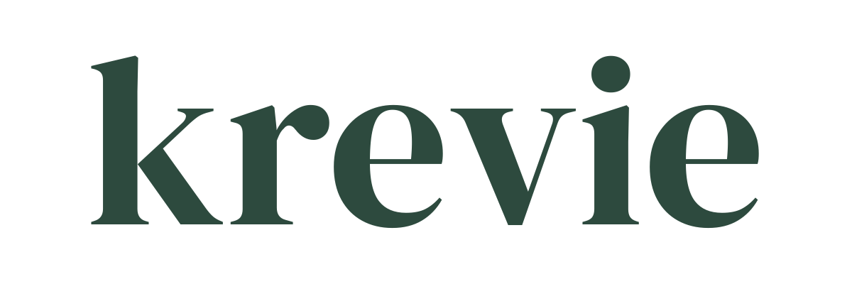 Krevie wordmark — sage primary